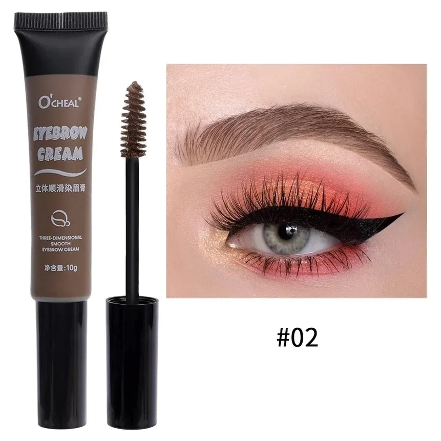 1pcs Eyebrow Gel Cream Waterproof Styling Cream Long Lasting Fixing Brow Make Up Natural Wild Brow Pomade Setting Gel with Brush