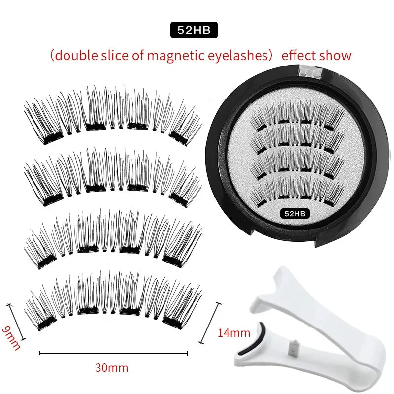 HP 4 Magnetic False Eyelashes, Magnet Eyelashes with Supernatural Entire Strip, Ultra Soft Simulation, Zero Glue Reusable