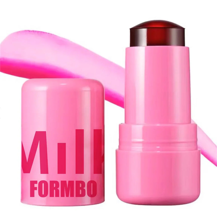 3-in-1 Milk Jelly Tint Facial Blusher Wand Moisturized Long Lasting Matte Rouge Cheek Contour Lipstick Sticker Beauty Makeup