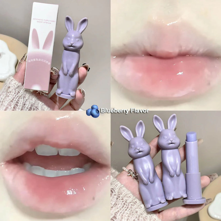 Lip Balm Cute Rabbit Moisturizing Lipstick  Color Changing Moisturizing and Anti Cracking Lipstick Four-Color Rabbit Cosmetics
