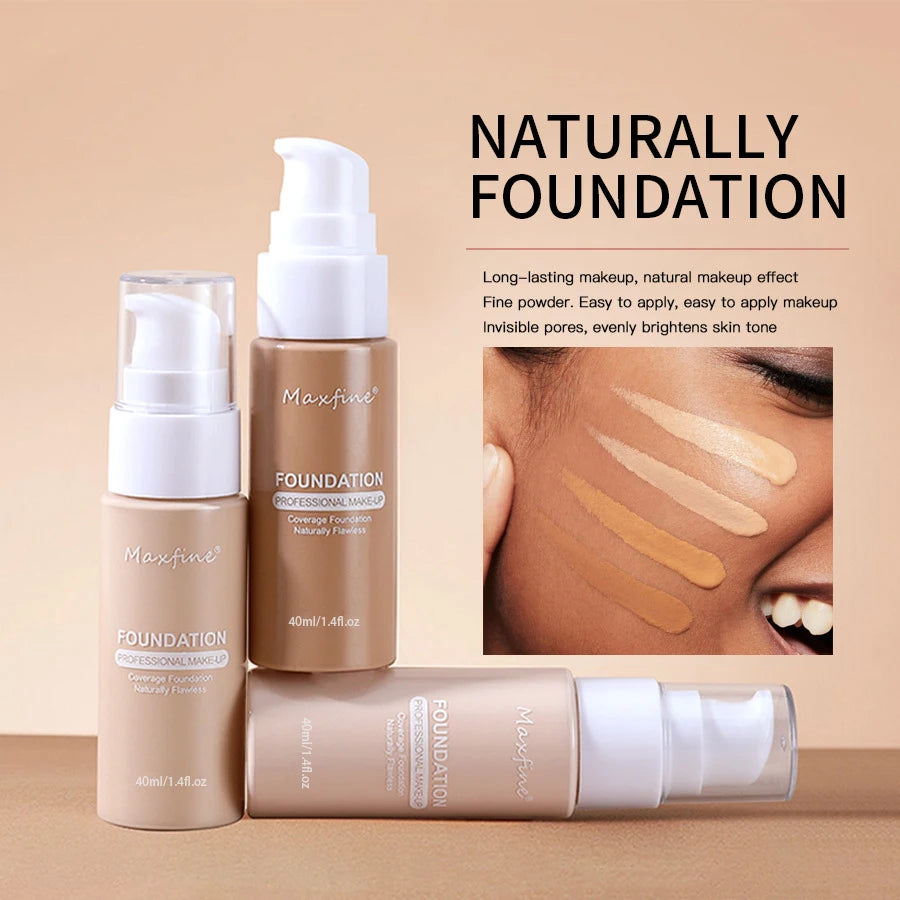 Liquid Foundation | Full Coverage, Conceals Imperfections Effectively, Waterproof & Sweat-Resistant, Professional Makeup for Smooth, Flawless Skin