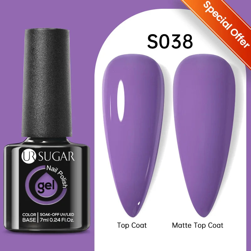 UR SUGAR 15ml No Wipe Top Base Gel Nail Gel Polish Matte Top Coat Enhancer Varnish Semi Permanent Soak Off UV LED Nail Art