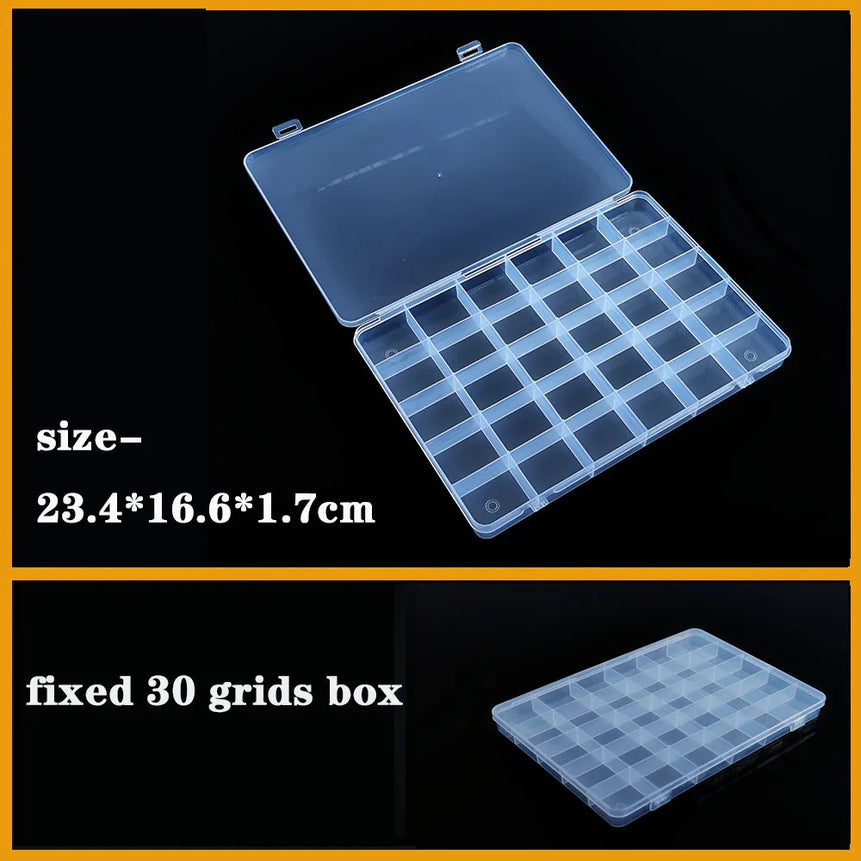 Transparent Plastic box Screw Compartment Box Jewelry Earring Display Case Container Clear Terminal Organizer Tool Storage boxes