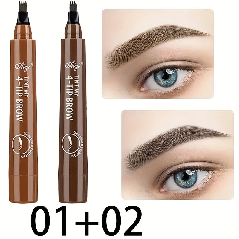 4-fork Magic Eyebrow Pencil, with fine strokes to create a natural eyebrow shape, Ultra-Realistic Hair