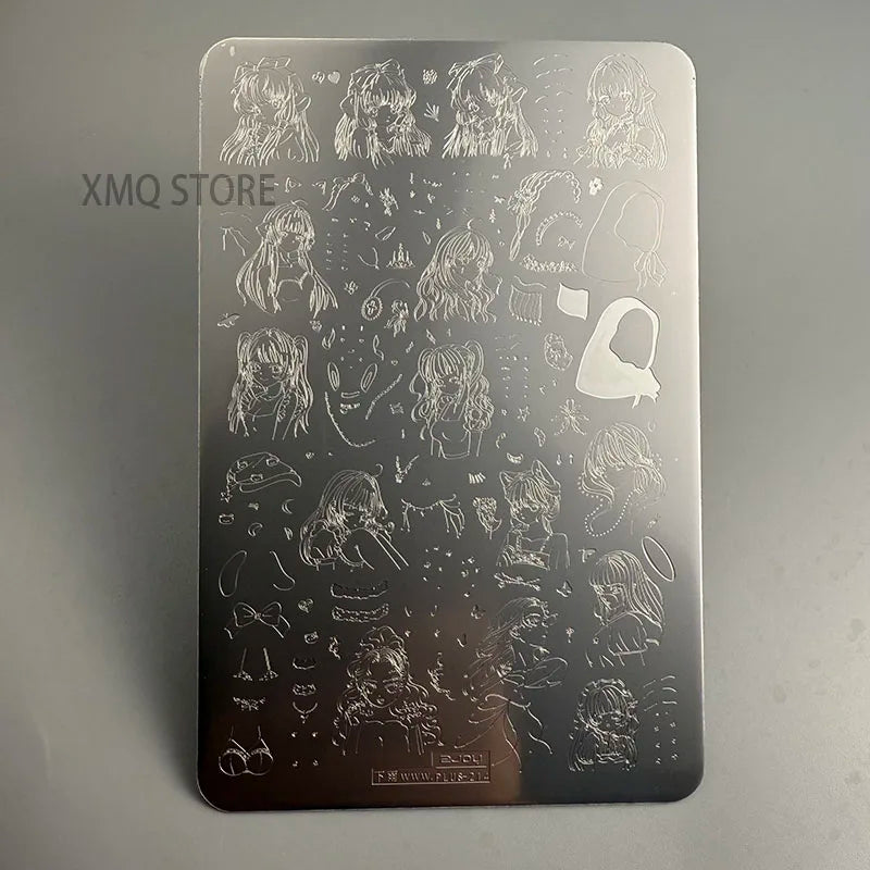 XMQ NAIL ART STAMPING PLATES CHECK TEMPLATES FLOWERS IMAGEPLATE