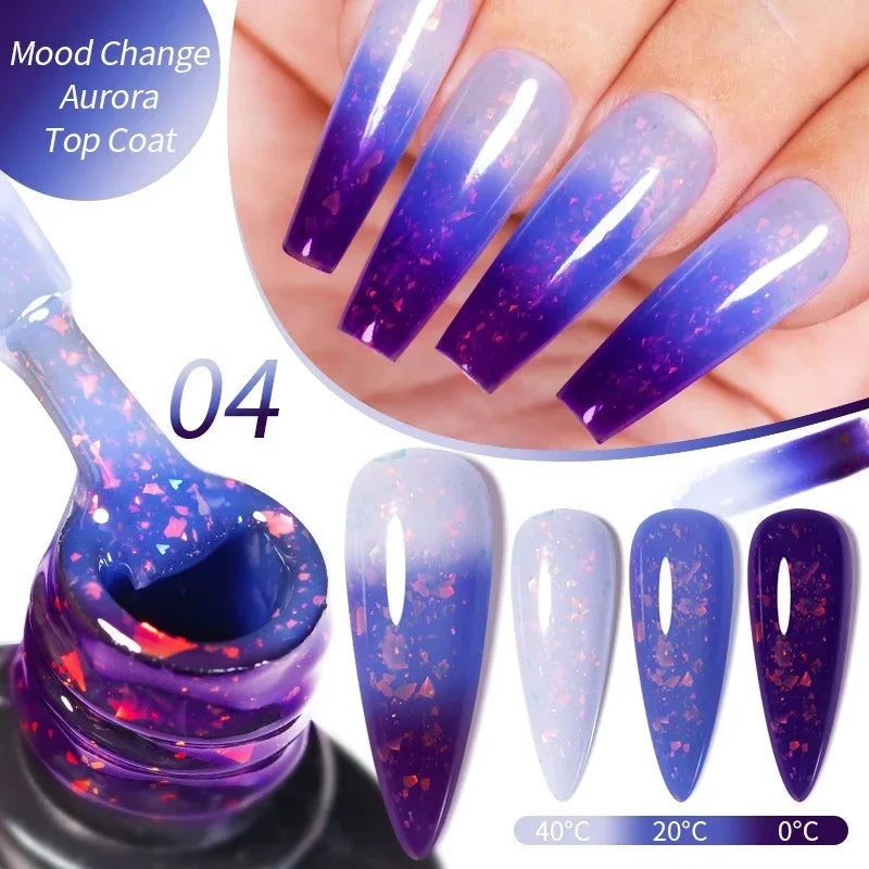 AWStorG 7.5ML Golden Gradient Cat Eye Magnetic Gel Sparkling Glitter Nail Polish Semi Permanent UV Nail Art No Need Base Color