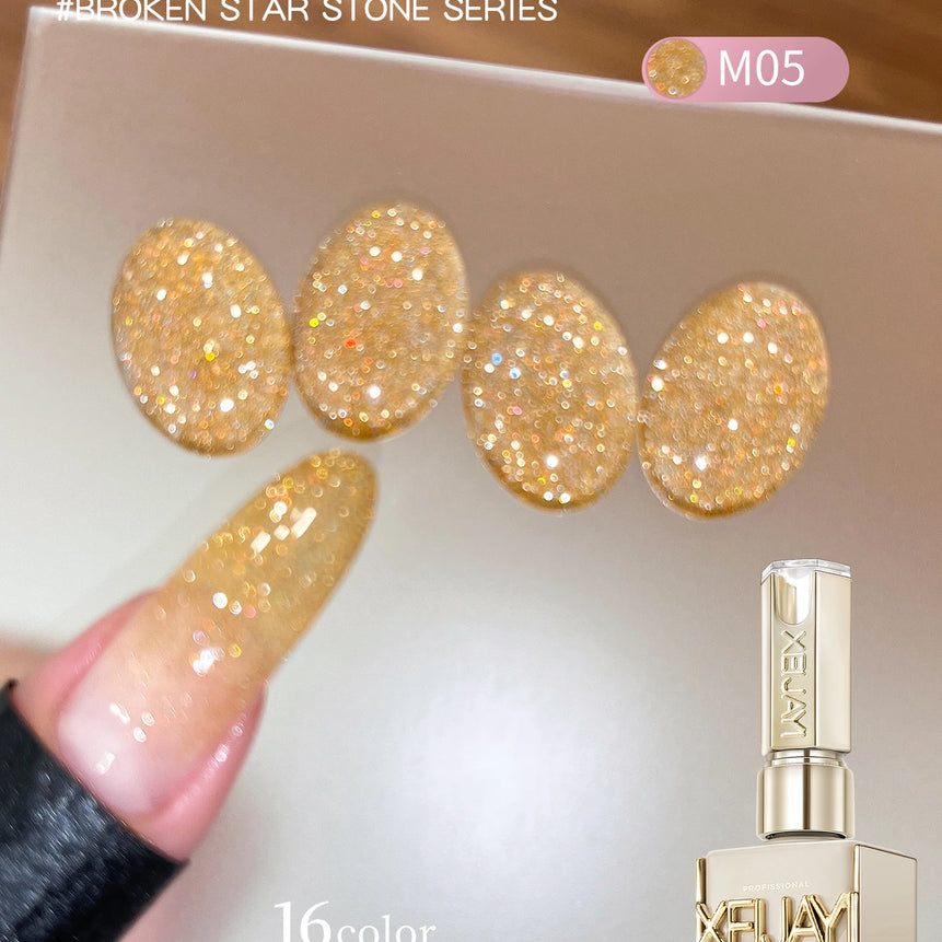 Diamond Glitter Nail Art 16 Colors 15ml Gel Nail Polish Soaking UV LED Nail Gel Salon Female Nail Art Tools Fashion