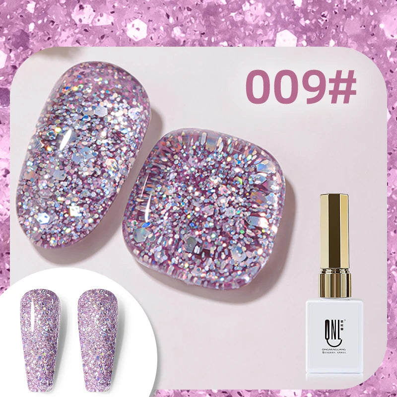 15ml Super Reflective Flash Disco Nail Gel Polish Relective Glitter Semi Permanent Nail Art Varnish For Manicures