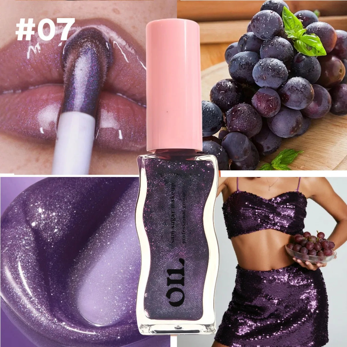 Fruit Honey Essence Lip Oil Sexy Plump Lip Jelly Grape Tinted Lip Liquid Waterproof Moisturize Oil Lipgloss Makeup Makeup