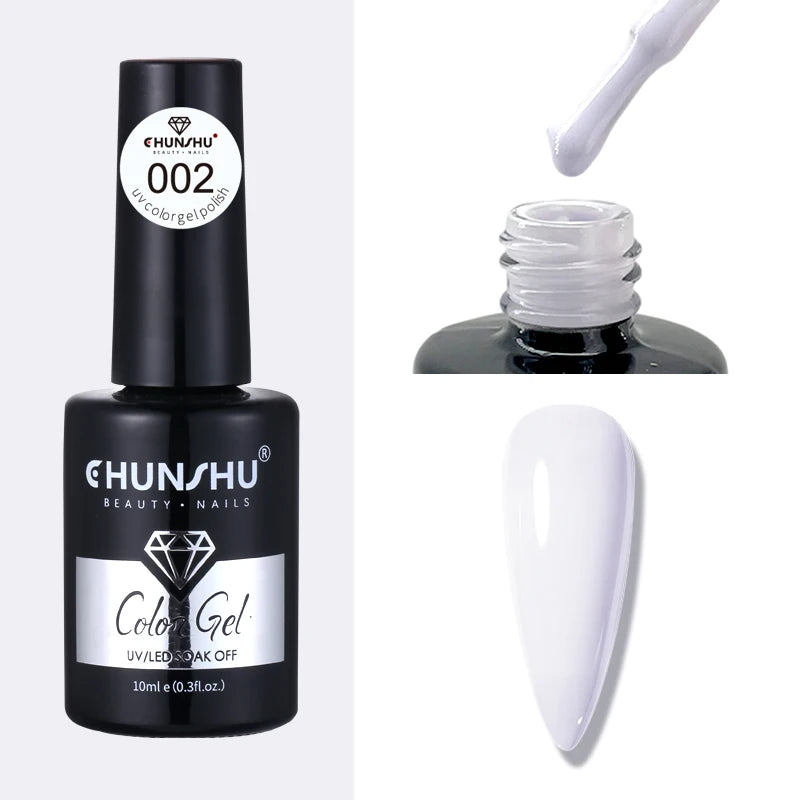 CHUNSHU 10ml Gel Nail Polish Soak Off Semi-Permanent Varnish Professional Salon UV LED Nails Art Gel No Smell All Seasons Colors