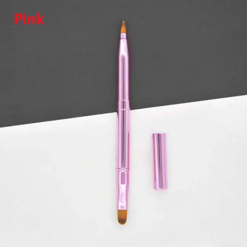 1 Pc Retractable Makeup Lip Brush Portable Double-head Lipstick Brush Dual Use Lip Eyeshadow Brush Beauty Tools
