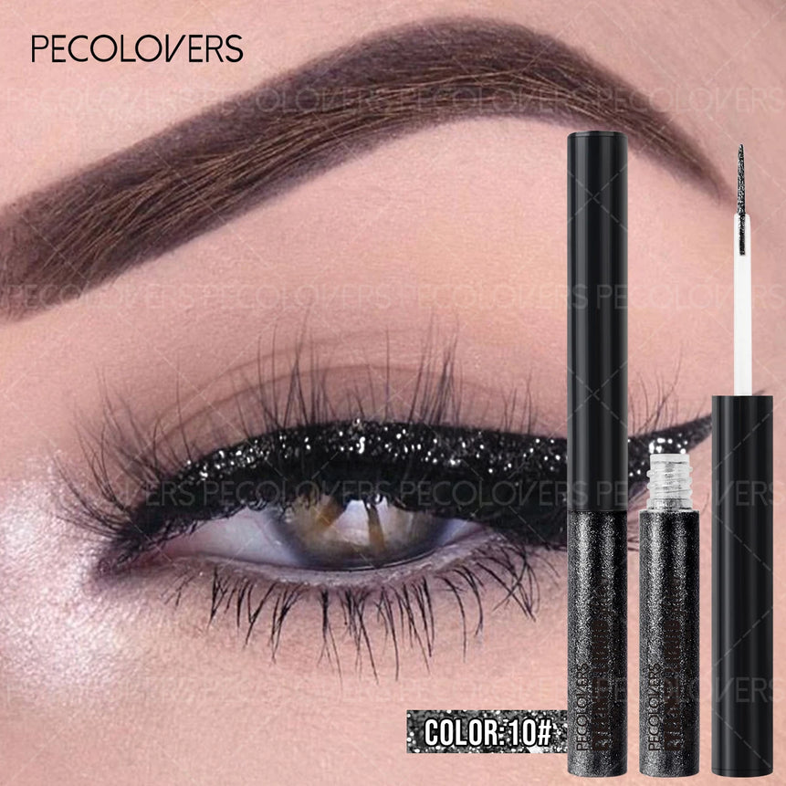 1PC Sparkling Christmas Liquid Eyeliner, Pearlescent Shimmer Liquid Eyeshadow, Waterproof, Quick-drying, Perfect for Christmas