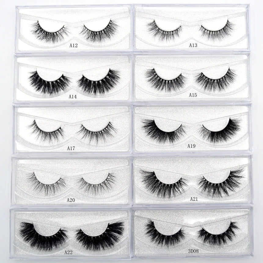 Visofree Eyelashes 3D Mink Lashes Soft Natural Handmade Cruelty Free Mink Eyelashes Lightweight  Full Strip Cilios Posticos D23