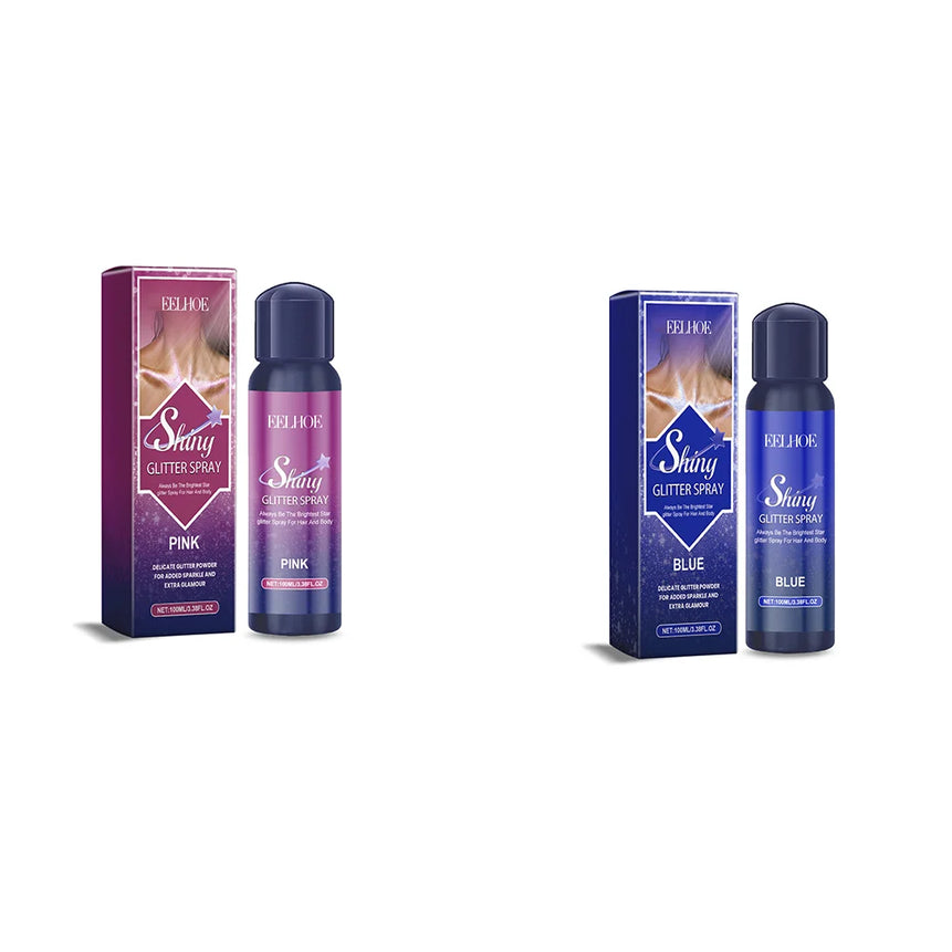 Colorful Festival Glitter Spray - Body & Clavicle Highlight Shimmer, Skin Brightening Powder, Ideal for Festive Makeup Looks