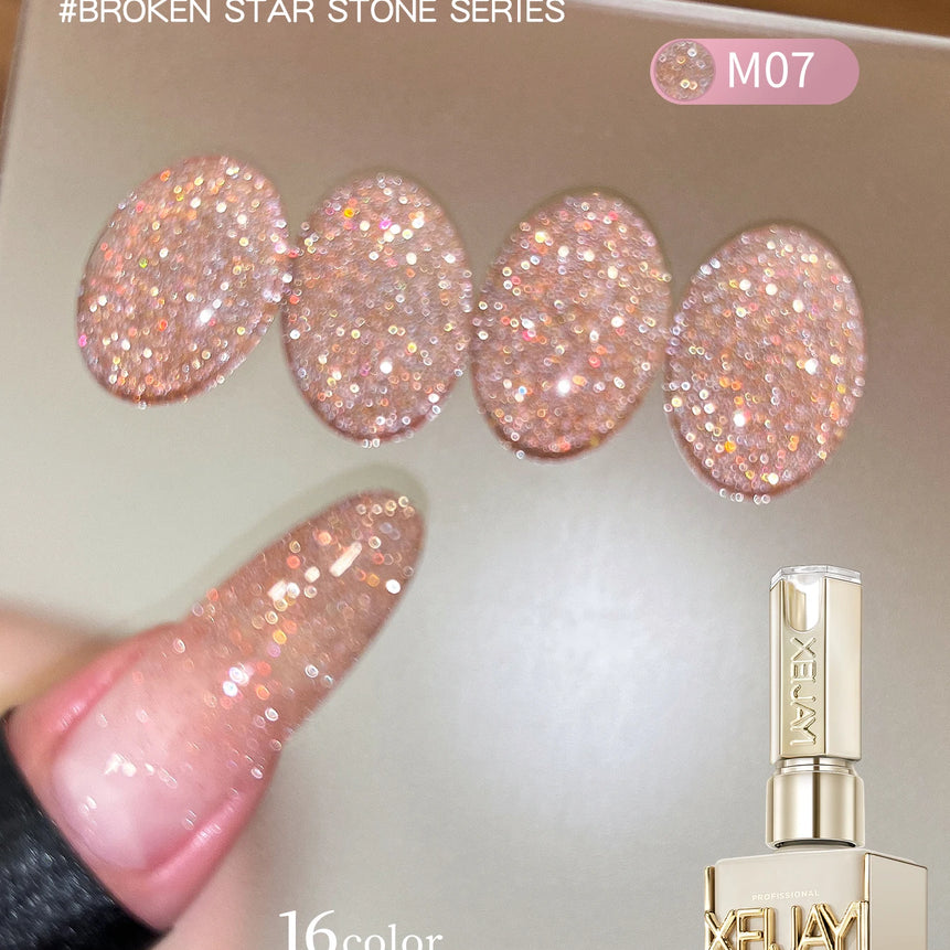 Diamond Glitter Nail Art 16 Colors 15ml Gel Nail Polish Soaking UV LED Nail Gel Salon Female Nail Art Tools Fashion