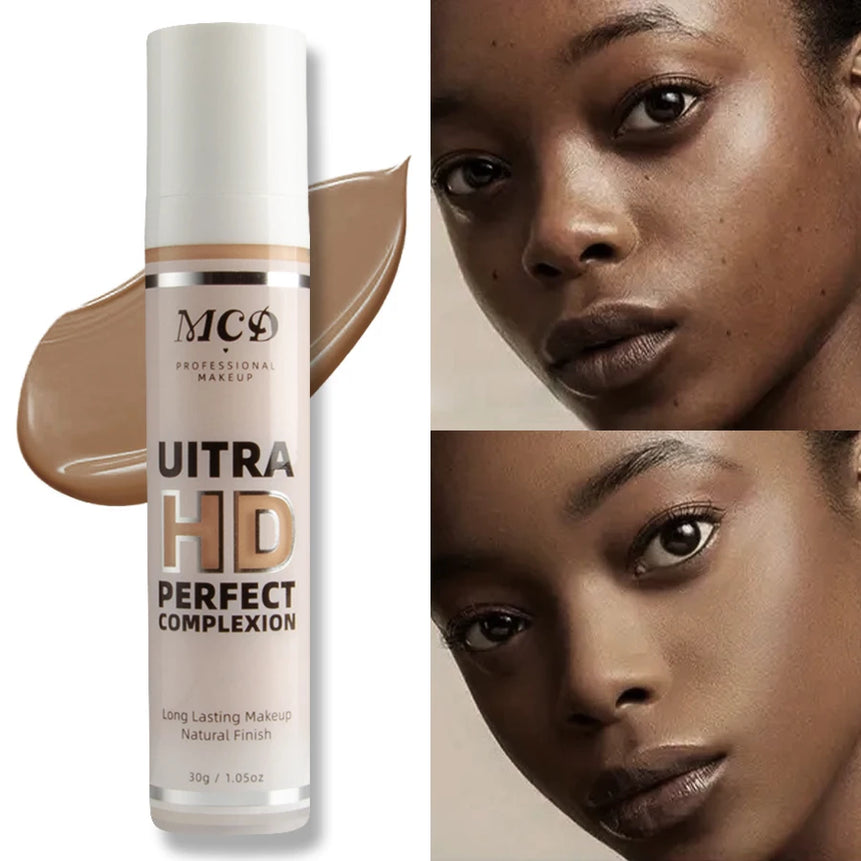 9-Shade Liquid Foundation | Full Coverage, High-Coverage Base Makeup, Cushion Finish, Natural Matte