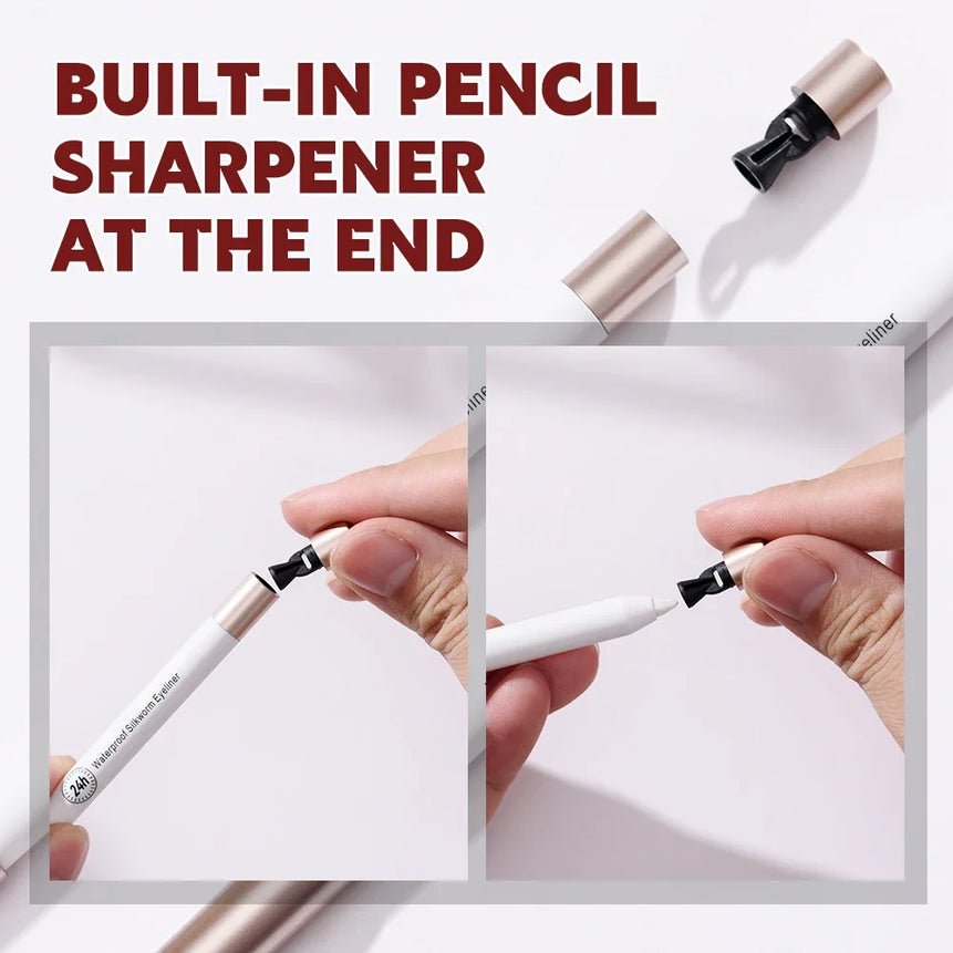 BEAUTY GLAZED Lasting Soft Gel Waterproof Highlighter Gel Pen White eyeliner Lying Silkworm Pen Eyes Makeup