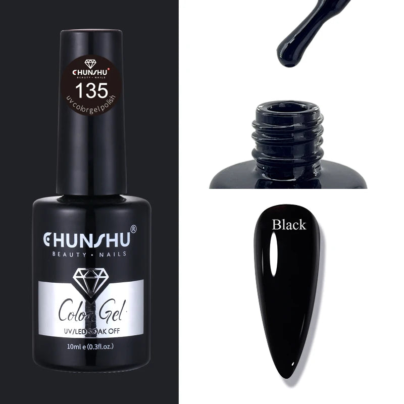 CHUNSHU 10ml Gel Nail Polish Soak Off Semi-Permanent Varnish Professional Salon UV LED Nails Art Gel No Smell All Seasons Colors