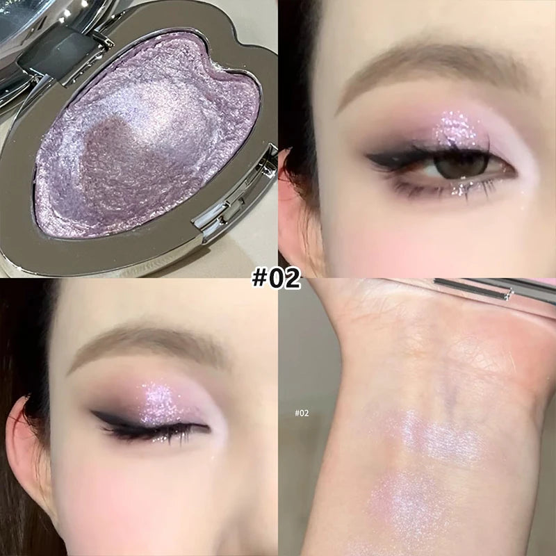 Chameleon Smoked Blue Eyeshadow Monochrome Diamond Highlighter Contouring Palette Fine Flash Brighten Metallic Eye Shadow Makeup