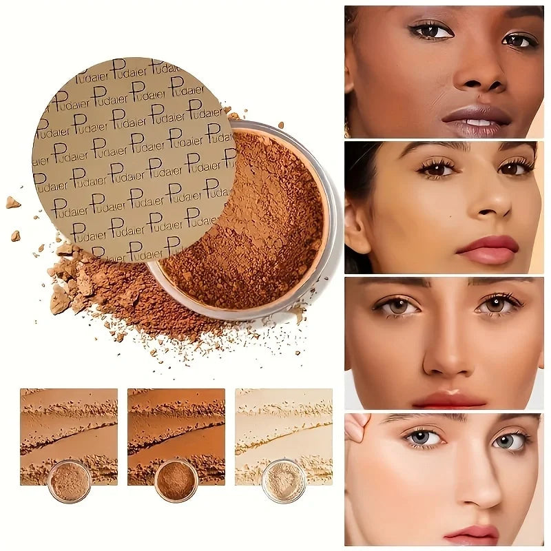8 Color Long-Lasting Oil Control Matte Loose Face Powder - Invisible, -Matte Finishing Powder For Foundation Makeup