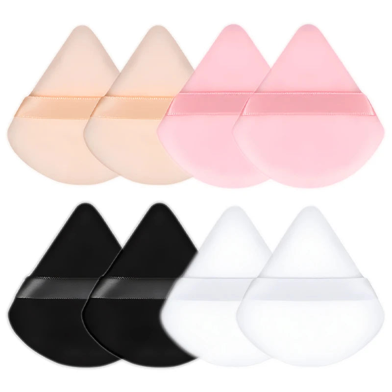 1/8Pcs Triangle Velvet Cosmetic Puff Make Up Loose Powder Application Sponges Face Contour Shadow Foundation Setting Makeup Puff