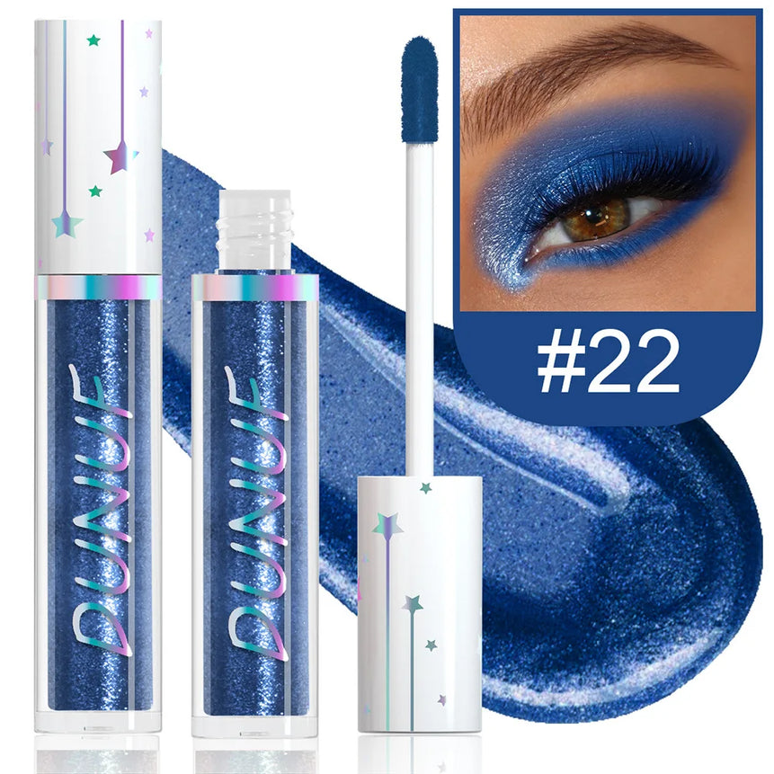 Metallic Liquid Eyeshadow Stick Brown Green Black High Gloss Pearlescent Glitter Eye Shadow Waterproof Stage Makeup Pigment