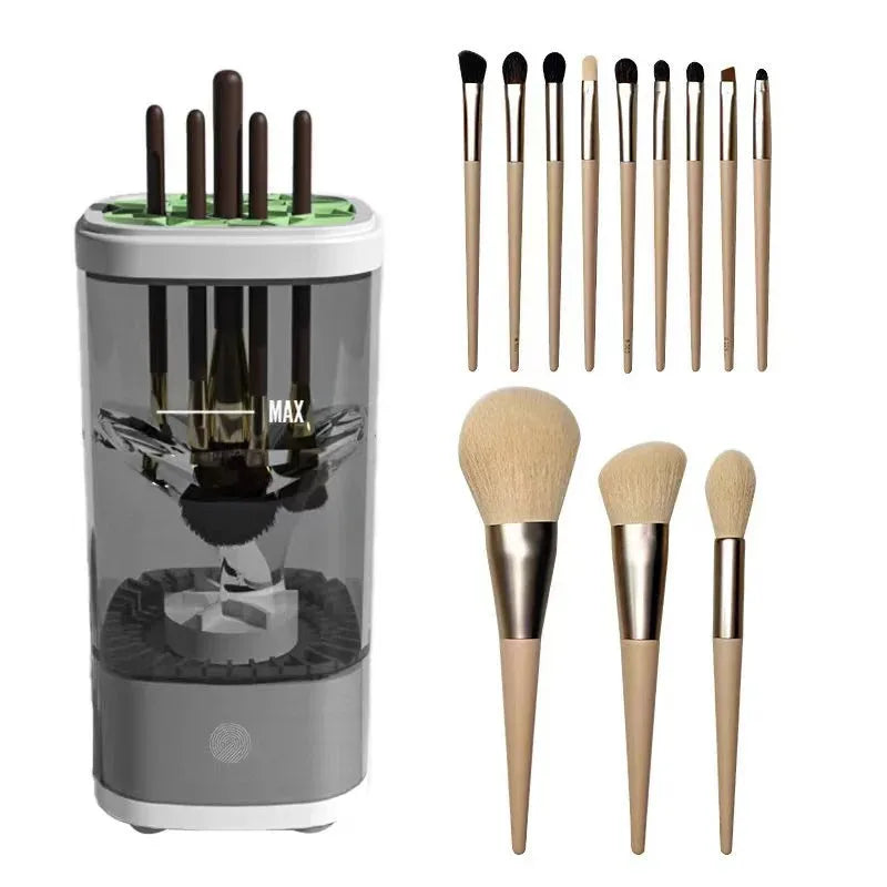3-in-1 Electric Makeup Brush Cleaner - Automatic Washing & Drying, Type-C Charging, Fast & Deep Cleaning for Cosmetic Brushes
