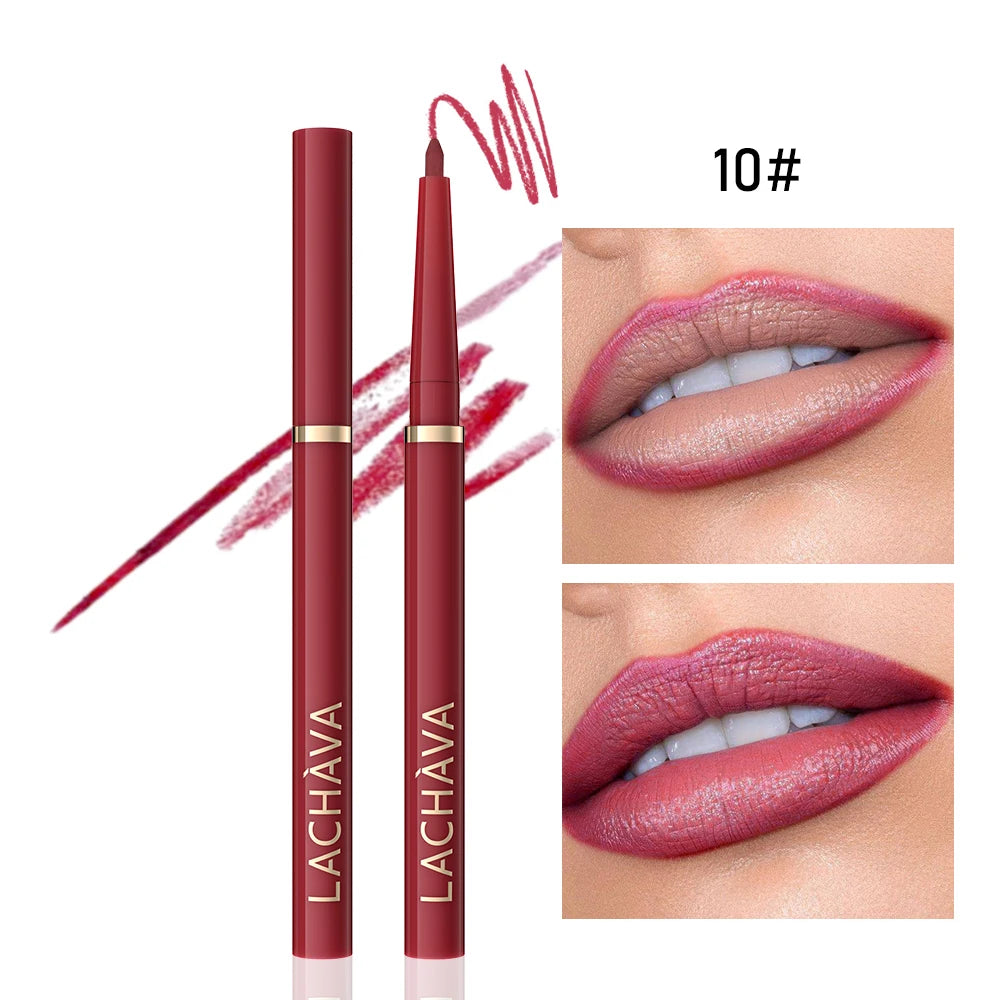 Long-lasting Waterproof Matte Nude Lip Liner - High Pigmentation, Retractable, Smooth Application, Natural Look
