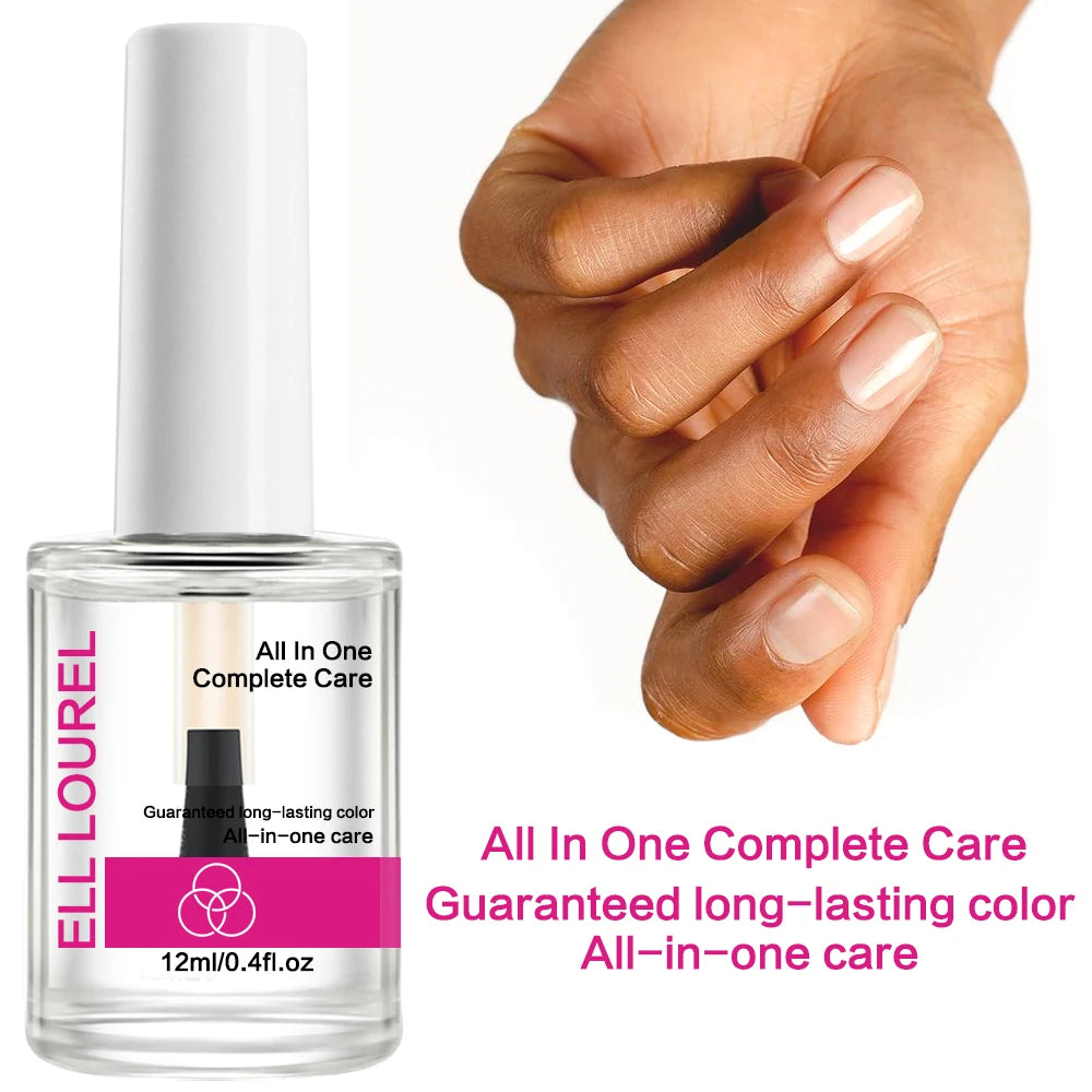 ELL LOUREL Original Formula 3 IN 1 Nail Strengthener Vitamin A,E Long Lasting Shine Nail Hardener Keratin Growth Polish Care
