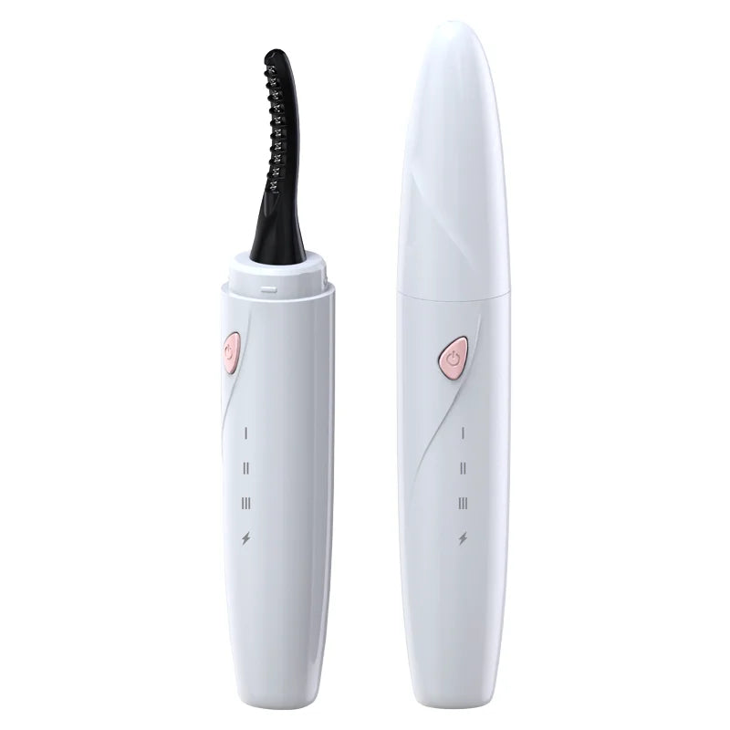 Heated Eyelash Curler 3-Level Adjustable Temperature Rapid Heated Type C Rechargeable Safe Anti-Burn Eye Lash Comb Teeth Design