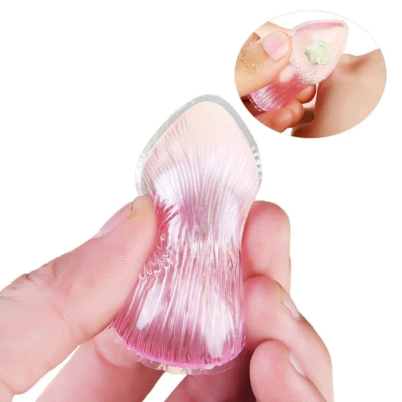 Silicone Makeup Sponge, Clear Applicator & Blender Cosmetic Puff BB Pad for all Liquid Foundation Cream Cosmetic Beauty Tools