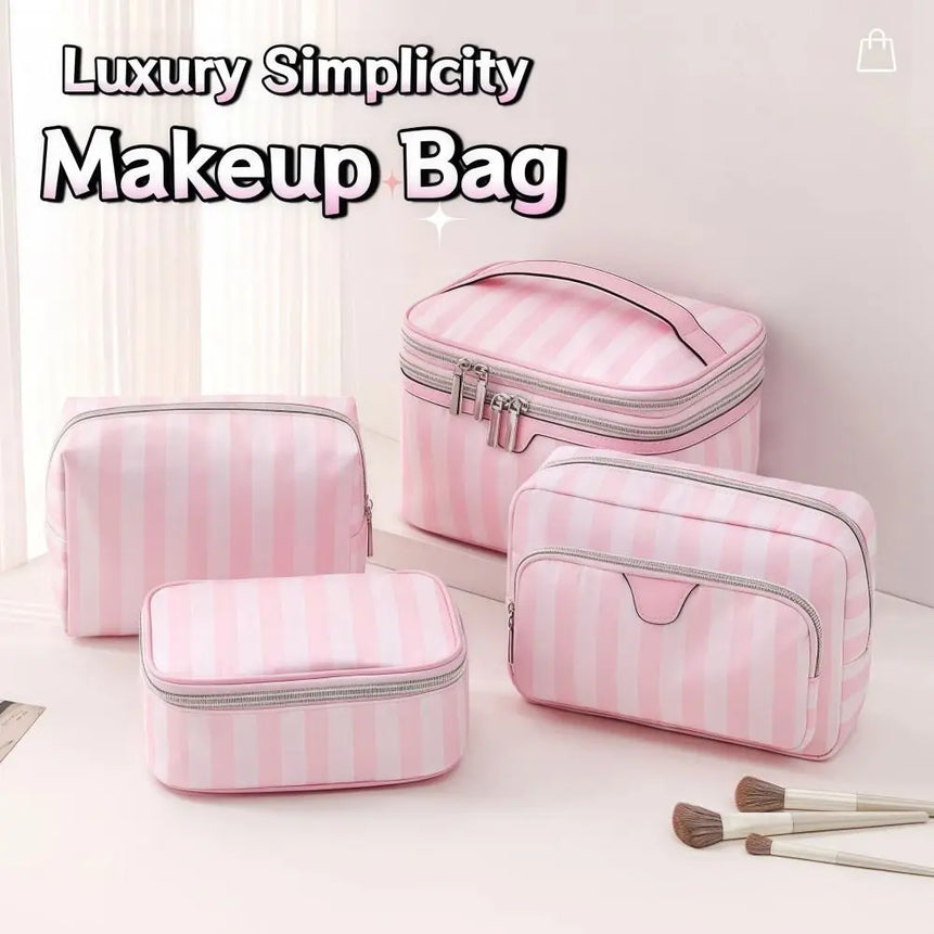 Large Capacity Handheld Makeup Bag Portable Oxford Cloth Cosmetic Storage Bag Travel Design Minimalist Style Wash Bags