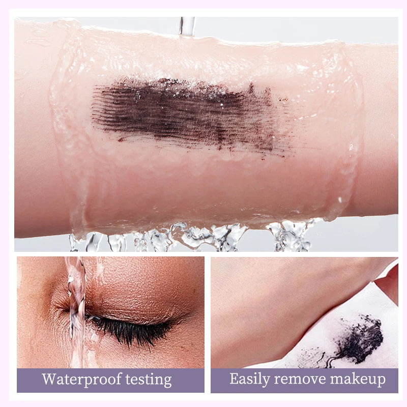 Dual-Ended Mascara, Eyelash Primer & Mascara, Fine & Thick Brush Heads, Volumizing & Lengthening, Long-Lasting, Water Resistant,