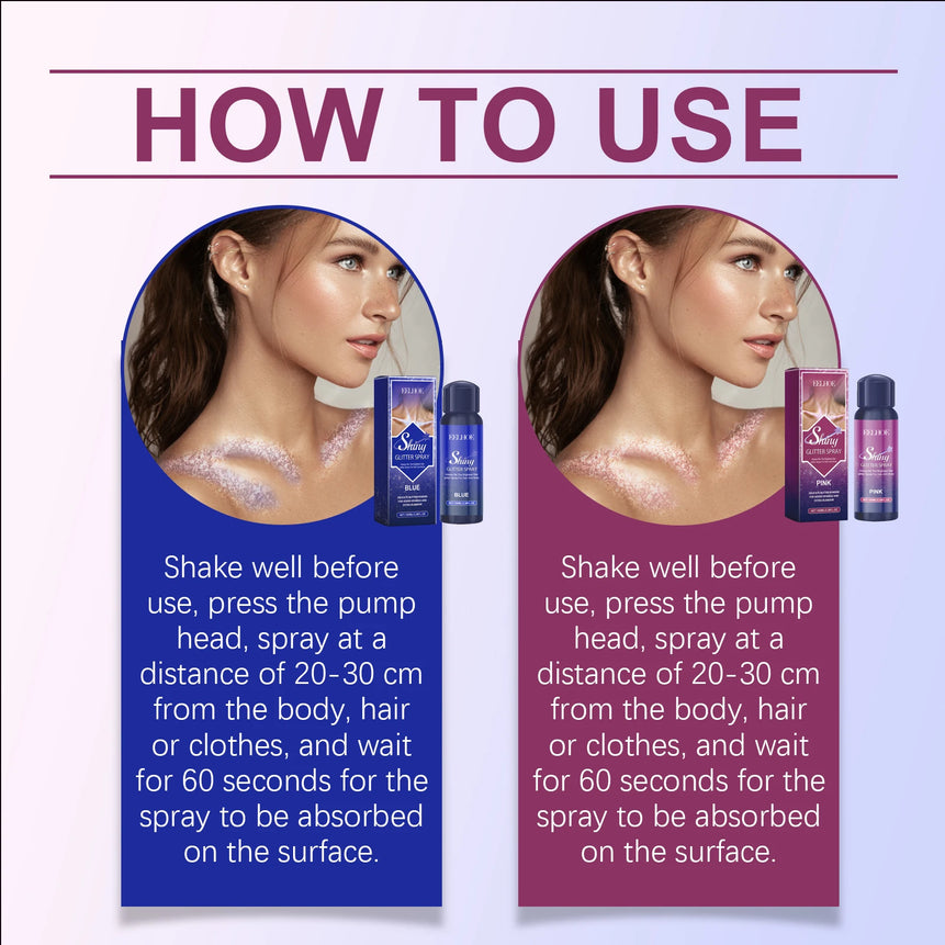 Colorful Festival Glitter Spray - Body & Clavicle Highlight Shimmer, Skin Brightening Powder, Ideal for Festive Makeup Looks