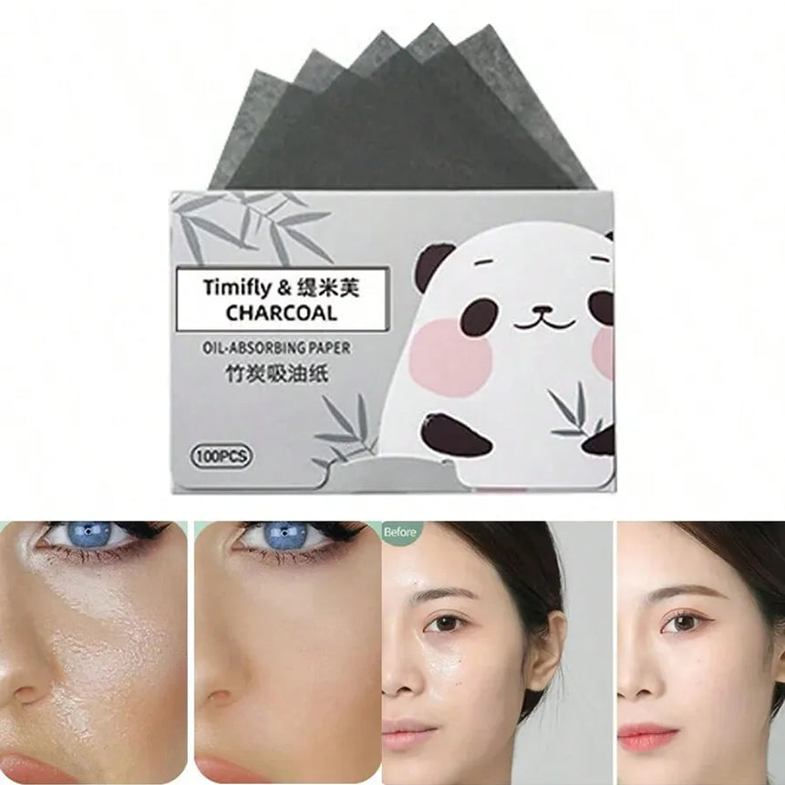 100Pcs/box Face Cleanser Oil Control Oil Absorbing Paper For Facial Oil Absorbing Soft Paper Fragrance Portable Box Makeup Tools