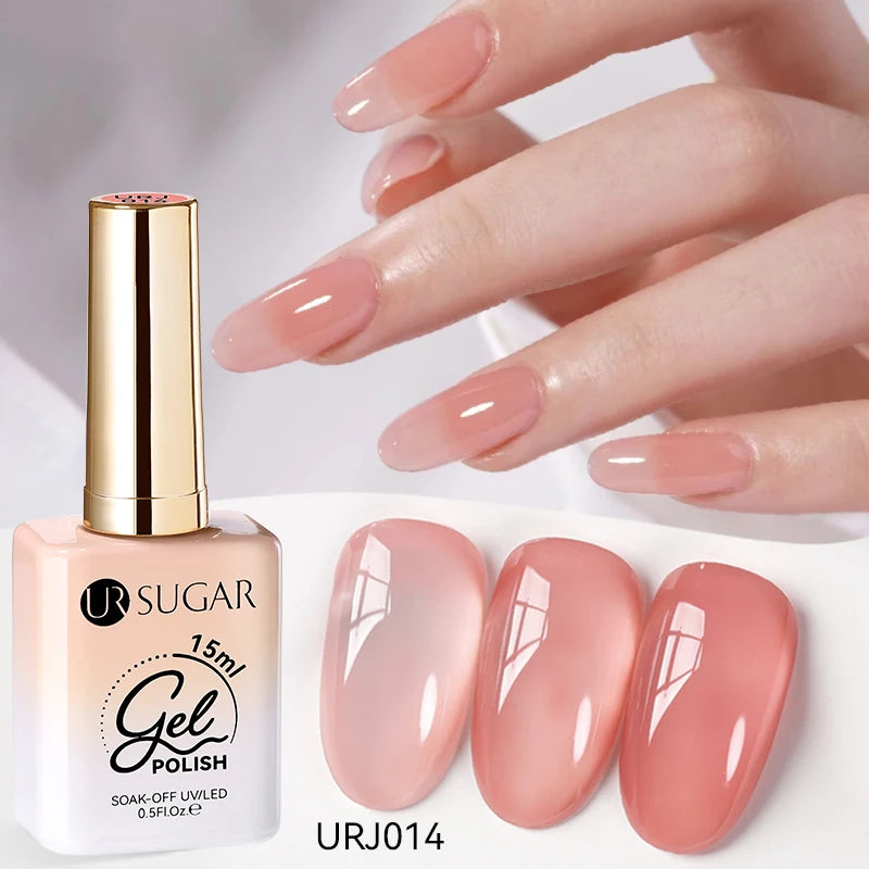 UR SUGAR 15ml No Wipe Top Base Gel Nail Gel Polish Matte Top Coat Enhancer Varnish Semi Permanent Soak Off UV LED Nail Art