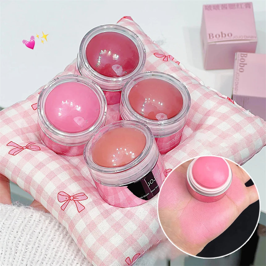 Matte Nude Apricot Blusher Cream Brighten Face Rouge Contouring Makeup Natural Mousse Blush Mud Peach Cream Cheek Tint Cosmetics