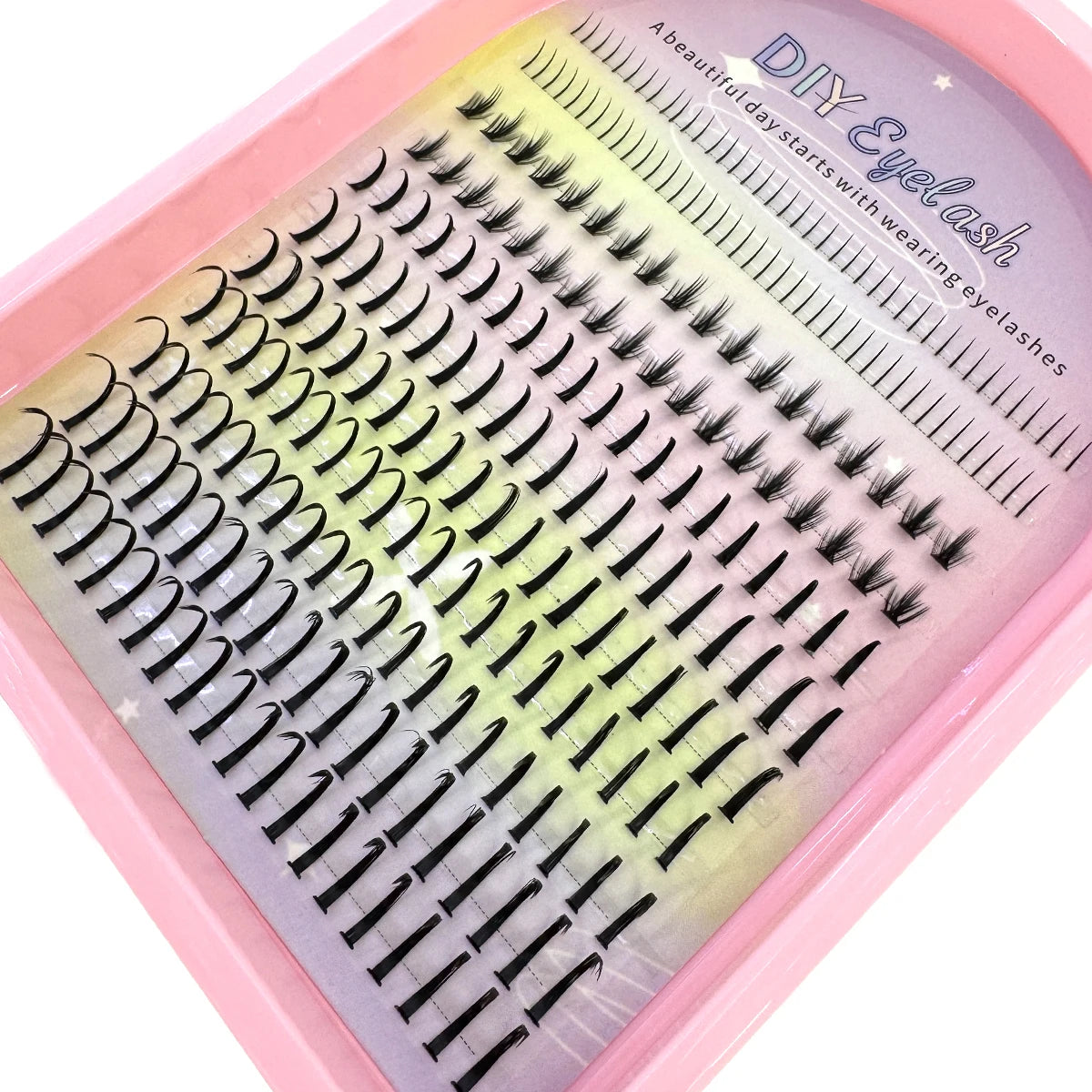11Rows Spikes Lash Clusters with Bottom Lashes Individual Lash Extensions Manga Premade Fan Eyelashes Extensions Wispy Eyelashes