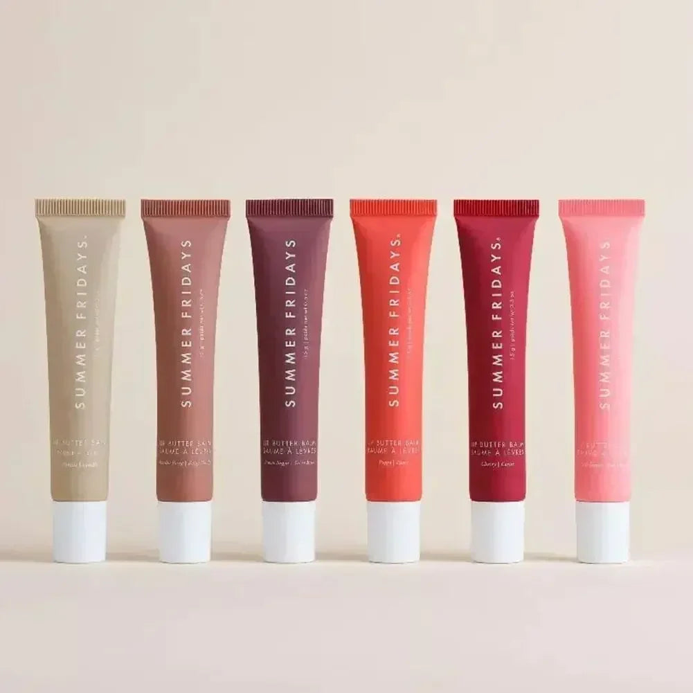Summer Friday's Vanilla Beige Lip Balm Moisturizing Transparent Lipstick Set Smooth Soft Tube Mirror Lip Gloss Lip Makeup