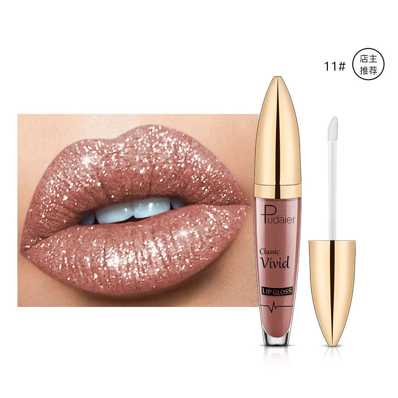 High pigmented Shiny lipstick,  long-lasting, glossy waterproof lipstick - party stage role-playing Valentine's Day gift