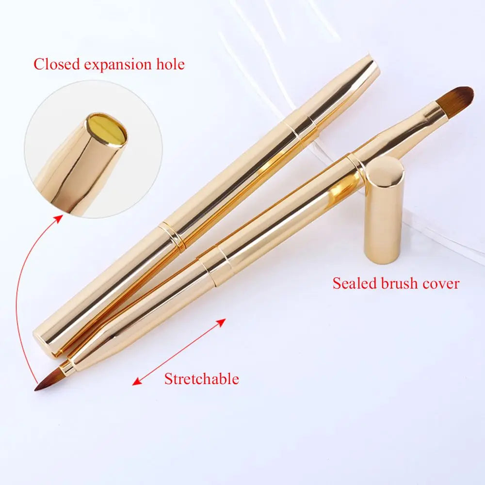 Fashion Lip Brush Makeup Tools Portable Eyeline Brushes Retractable Lipstick Brush With Protect Cap Cosmetic Beauty Tool
