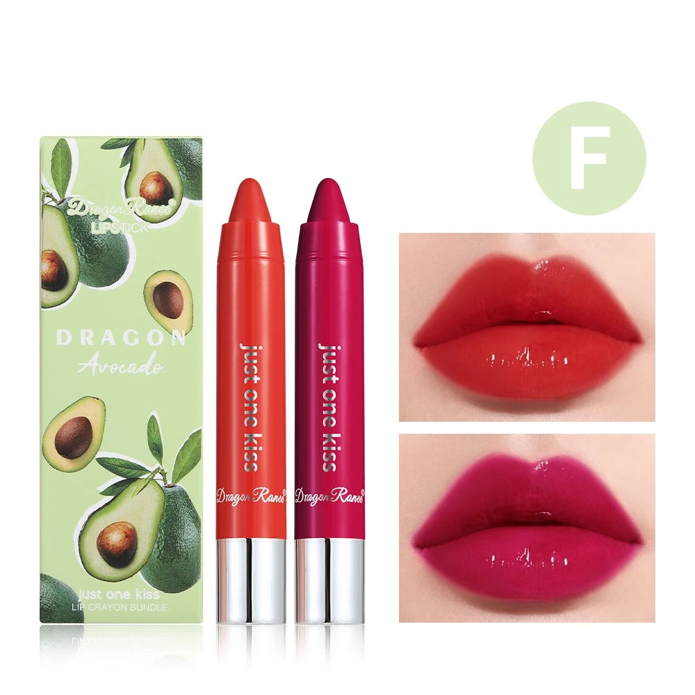 Two Lipstick Set, Water-Glossy Mirror, Light-Lasting, Moisturizing, Non-Removing Makeup, Long-Lasting Makeup Effect Lipstick Set