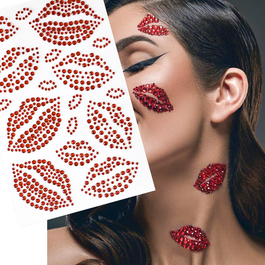 New 3/4/5mm 900pcs Pearl Face Gem Stickers Shining Glittle Self Adhesive Waterproof  Rhinestone Stickers Party Wedding Makeup