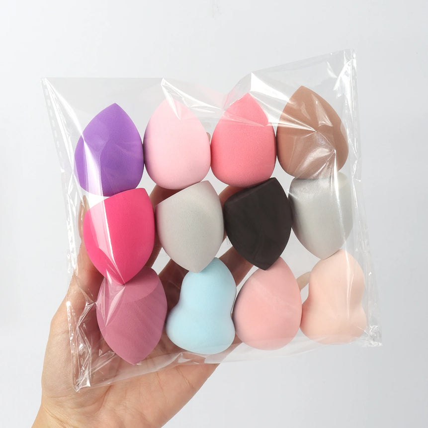 Medium Size Beauty Sponge 6/12/24/36/60 Pieces, Random Color and Shape, Foundation Mixing Beauty Sponge, Liquid, Cream and Powde