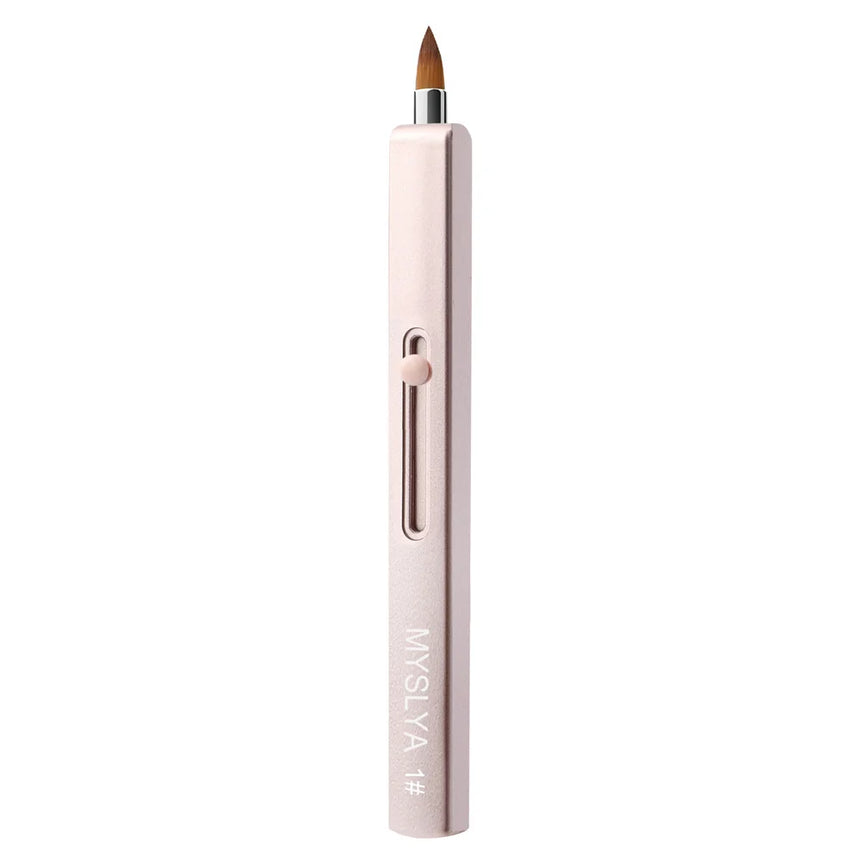 NEW Creative Retractable Lip Brush with Lid Mini Portable Lipstick Eyeshadow Applicator Brushes Women Beauty Makep Tools