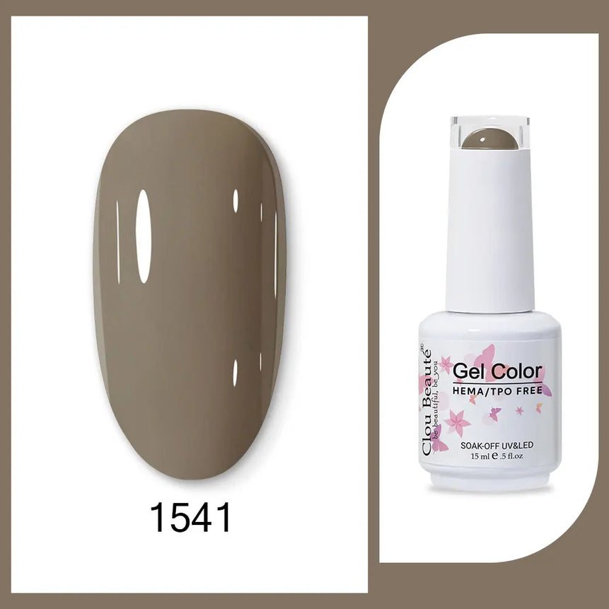 Clou Beaute 15ml Red Black White Green Neon Gel Nail Polish Base Top Coat Velvet Top 400 Colors Semi Permanent Gel Nail Varnish