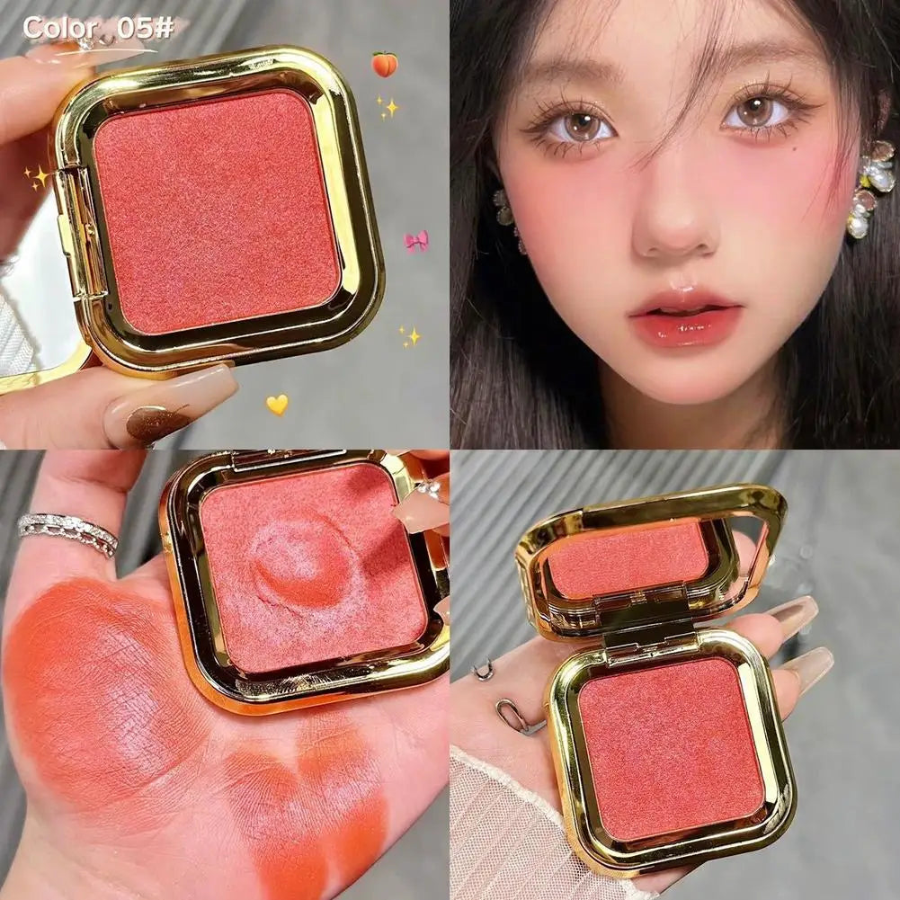 Peach Kiss 3D blush cream rouge Matte pearlescent Blusher Natural and lasting Color rendering Facial contour eyeshadow