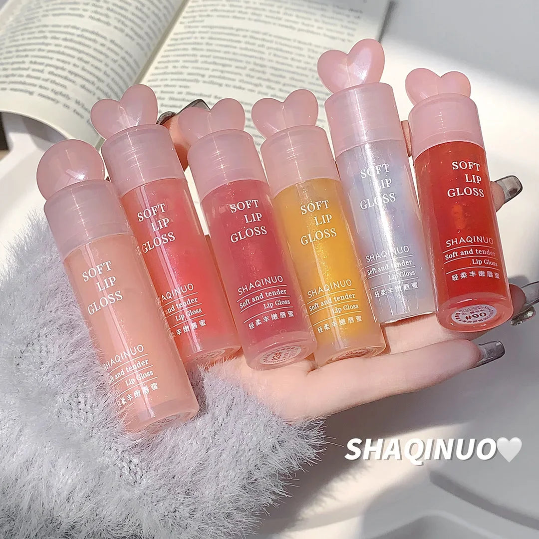 Light Rich Watery Lip Oil Glitter Clear Transparent Glossy Lipstick Moisturizing Nourishing Hydrating Lip Gloss Makeup Cosmetics