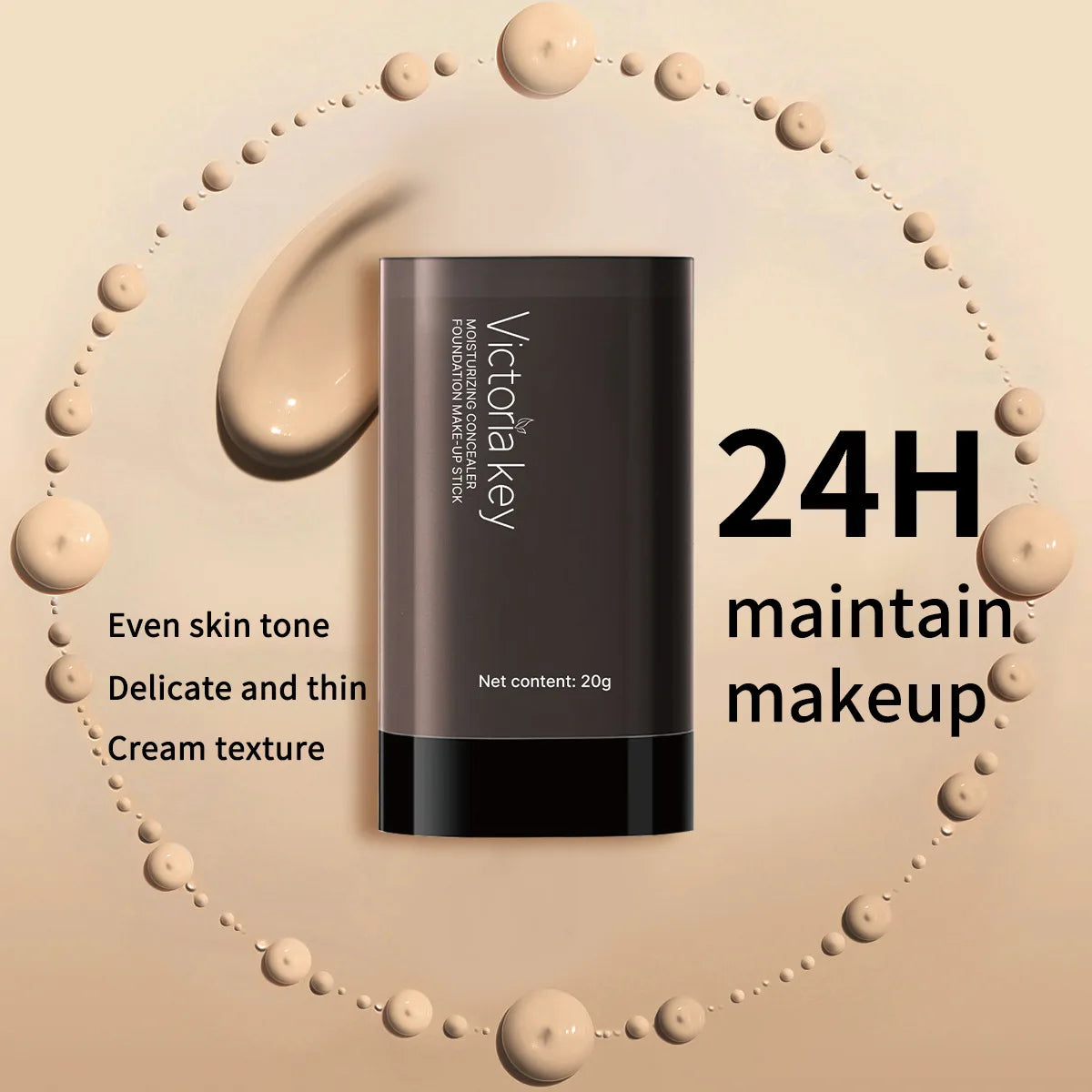 Moisturizing Foundation Stick Lasting Facial Concealer Cream Stick Full Coverage Waterproof Face Base Makeup Flawless Cosmetics