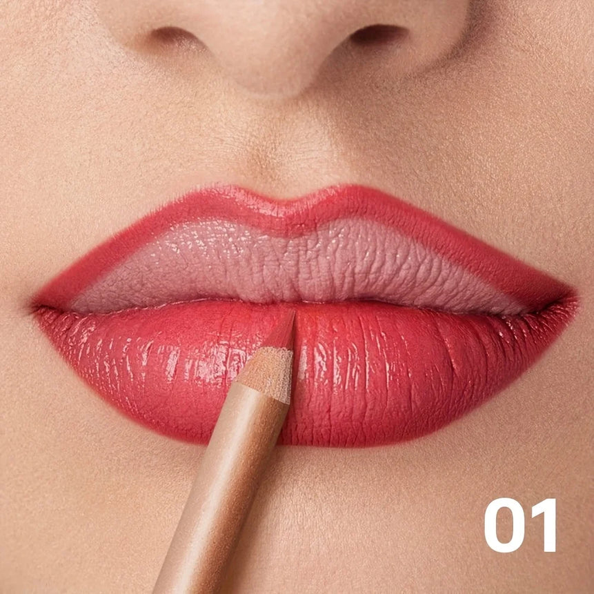 Nude Matte Lip Liner, Waterproof Long Lasting High Pigment Lip Pencil, Smooth Precise Lip Makeup Gift for Women